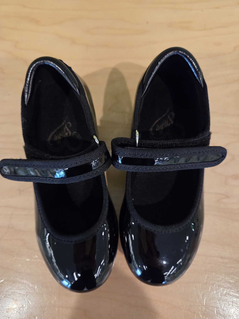 Girls Black Patent Mary Jane Tap Shoes